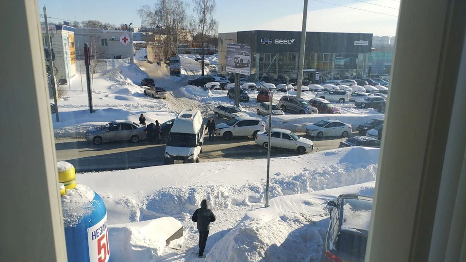 В Ульяновске из-за массового ДТП образовался затор