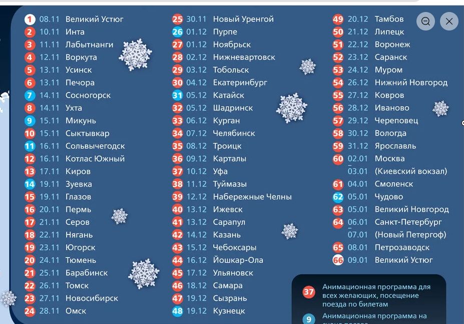 Стало известно, когда знаменитый поезд Деда Мороза прибудет в Ульяновск
